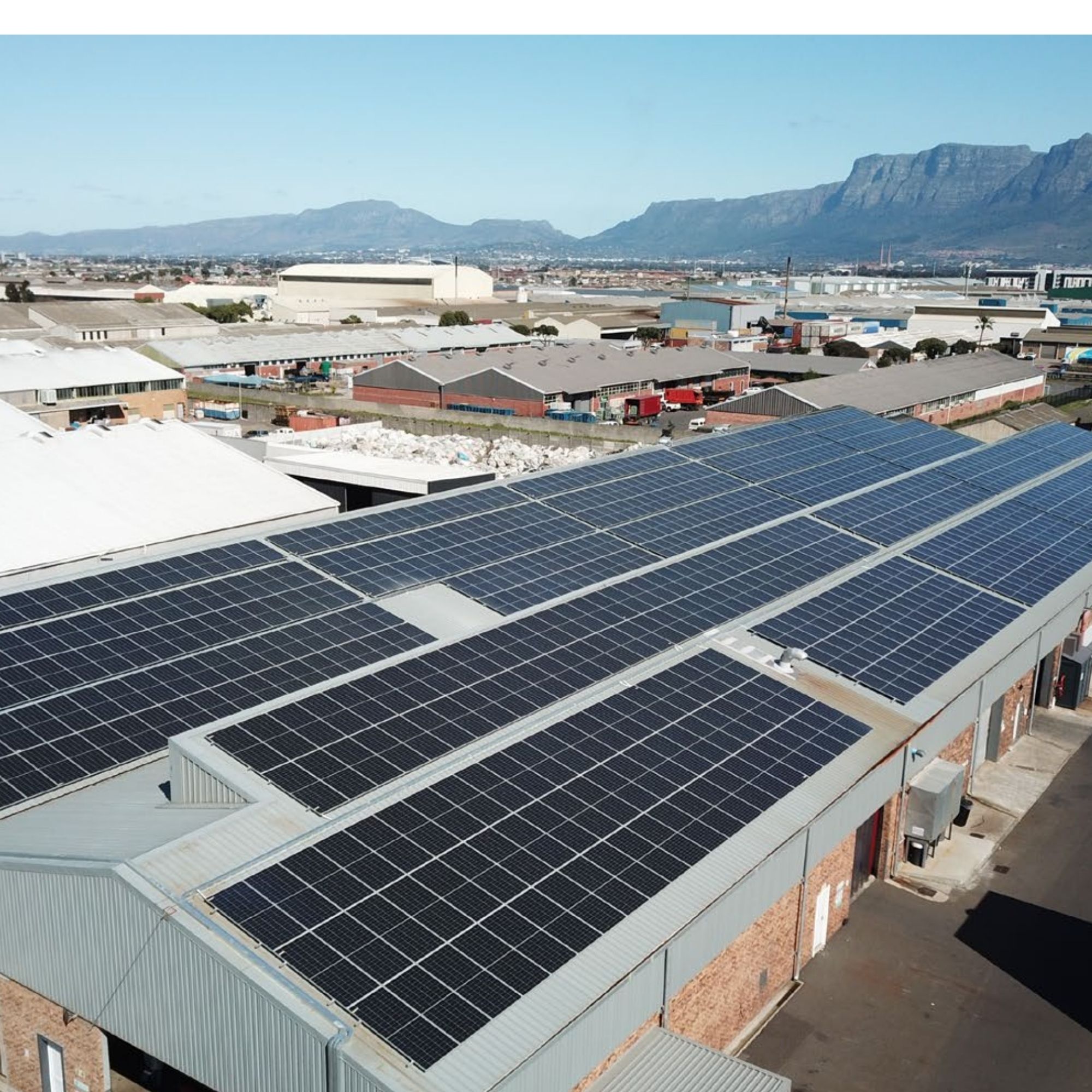 Industrial solar roof installation